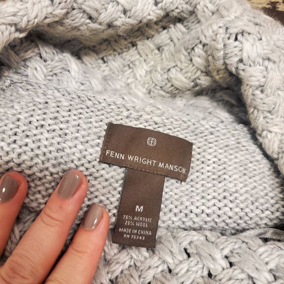 Fenn Wright Manson Braided Cowl Neck Sweater Sz M - Picture 3 of 3